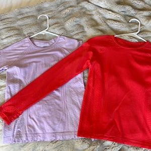 Athleta Girl Power Up Long Sleeve Shirts Medium 8-10